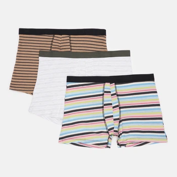 Трусы (3шт) Basic Collection XXL бежевый, белый полоска 14380928502