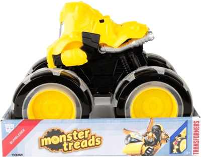Samochodzik Tomy Monster Treads Bumblebee ze świecącymi dużymi kołami (0036881474227)