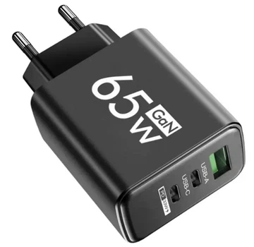 Зарядное устройство Блок питания для телефона 3 порта 65W 1 USB + 2 Type-C PD+QC3.0 Блок зарядки для Samsung, iPhone, Xiaomi, Redmi
