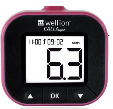 Глюкометр Wellion Calla Light система для виміру рівня цукру в крові безкодова (набор) Blackberry