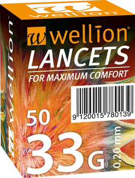 Игла-ланцет Wellion 33G (0,20 mm) 50 шт