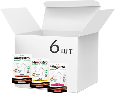 Корм Morando MioGatto Sensitive Monoprotein, ассорти - курица, прошутто, индейка