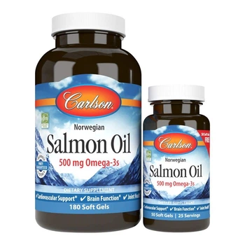 Жирные кислоты Carlson Labs Salmon Oil, 180+50 капсул