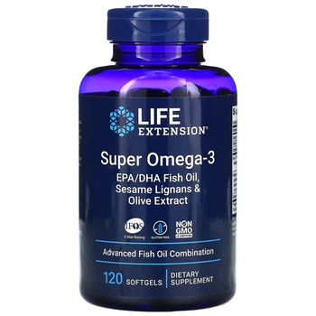 Жирні кислоти Super Omega-3, 120 капсул Life Extension (2000002848752)