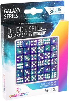 Zestaw kości Gamegenic Galaxy Series Neptune 12 mm 36 szt (4251715405253)