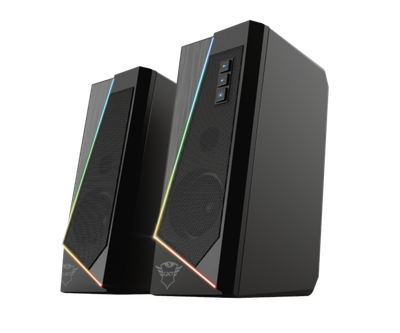 Колонки 2.0 Trust GXT 609 Zoxa RGB Illuminated, Black, 6W, 3.5 мм, живлення від USB, RGB-підсвічування (6 режимів) (24070)