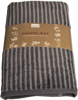 Ręcznik Omhu Striped Velour Organic Cotton Grey 70 x 140 cm (470140025)