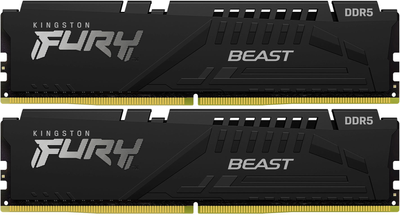 Оперативна пам'ять Kingston DDR5-6000 32768 MB PC5-48000 (Kit of 2x16384) Fury Beast Black (KF560C40BBK2-32)