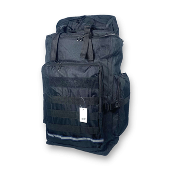 Тактичний рюкзак 50 л, одно відділення на блискавці, додаткові кишені, розмір: 70*35*20 см, чорний