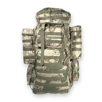 Рюкзак тактичний, армійський, 90 л, один відділ, 4 бокові кармани, розмір: 75*35(50 )*25 см, світлий камуфляж