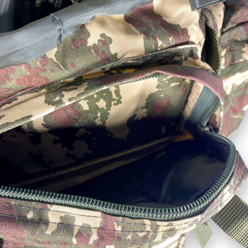 Рюкзак тактичний, армійський, 90 л, один відділ, 4 бокові кармани, розмір: 75*35(50 )*25 см, темний камуфляж