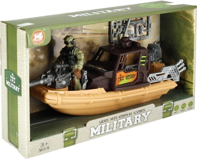 Військовий човен Mega Creative з фігуркою та аксесуарами (5905523606607)