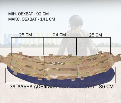 Разгрузочная Поясная Система Пояс РПС R-3 Мультикам стропа MOLLE Cordura 500d