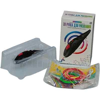 Ручка 3D чорно-червона 9902