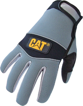 Захисні рукавички CAT неопрен та синтетична шкіра M чорні (4895171749973)