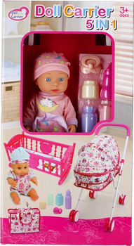 Lalka bobas Mega Creative Doll Carrier 5 in 1 z akcesoriami 30 cm (5904335899993)