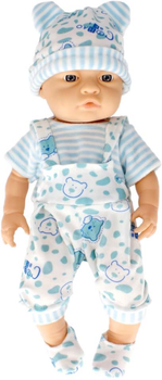 Lalka bobas JQ Baby w czapce w paski z uszami 40 cm (5908275184799)