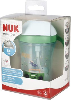 Кружка з трубочкою Nuk Motion Cup Зелена 230 мл (4008600442271)
