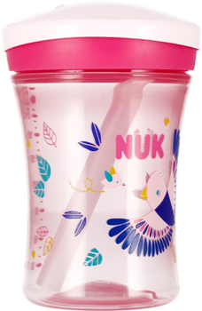 Kubek ze słomką Nuk Action Cup Różowy 230 ml (4008600439943)