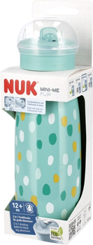 Кружка з трубочкою Nuk Mini-Me Flip 2 в 1 Бірюзова 450 мл (4008600442677)