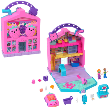 Zestaw do zabawy Mattel Polly Pocket Pollyville Przenośny Owocowy Supermarket (HRD45)