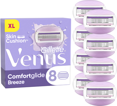 Змінні картриджі для гоління (Леза) жіночі Venus Comfortglide Breeze 8 шт (7702018886463)