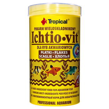 Корм Tropical Ichtio-Vit для всіх акваріумних риб пластівці 100 г/ 500 мл 77005