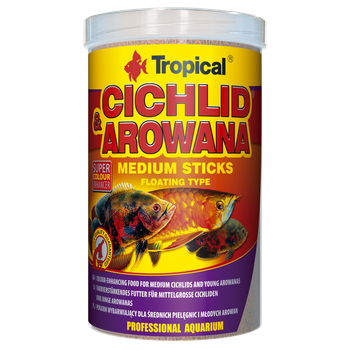 Корм Tropical Cichlid Arowana Medium Sticks для м_ясоїдних цихлід палички 360 г