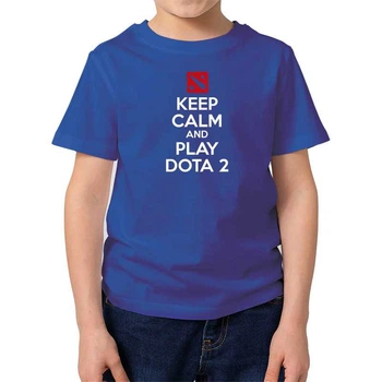 Футболка дитяча JHK "Keep calm and play DOTA 2" 116 см Синій (MD-30-8077-34-23)