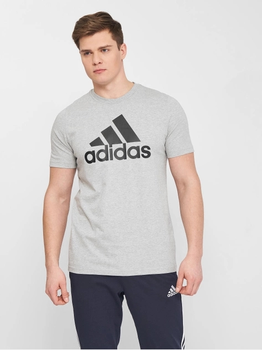 Koszulka męska bawełniana Adidas M BL SJ T GK9123 S Szara (4062064896858)