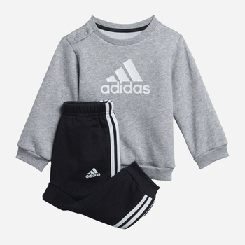 Дитячий спортивний костюм (світшот + штани) для хлопчика Adidas I Bos Logo Jog H28835 74 см Сірий/Чорний (4064053816946)