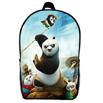 Рюкзак Панда кунг-фу (School Gear bag KF 02) чорний, 39 х 27 х 14 см