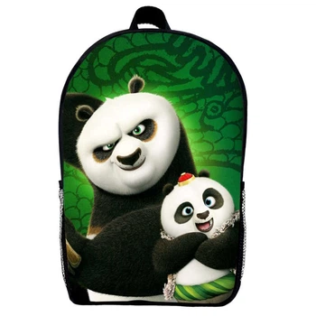 Рюкзак Панда кунг-фу дитячий (Gear bag KF mini 04) чорний, 29 х 21 х 9 см