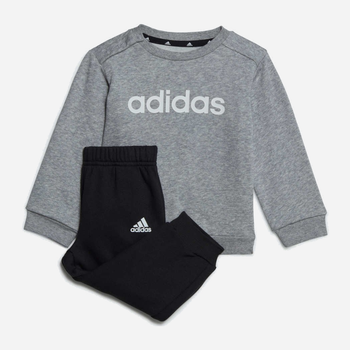 Дитячий спортивний костюм (світшот + штани) для хлопчика Adidas I Lin Fl Jog HR5882 104 Сірий/Чорний (4066748142156)
