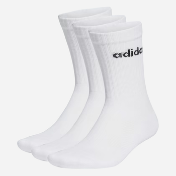 Набір жіночих шкарпеток високих бавовняних Adidas Linear Crew Cushioned 3P HT3455 34-36 3 пари Білий (4066746240724)
