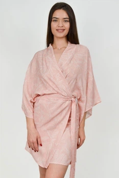 Халат Leinle 46(L) Персиковый микс (97668)