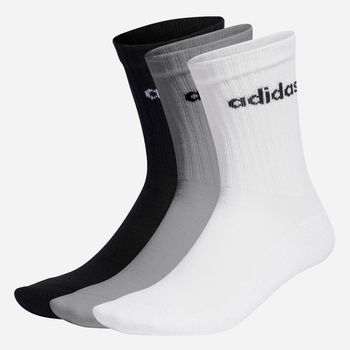 Набір чоловічих шкарпеток високих бавовняних Adidas C LIN CREW 3P IC1302 40-42 3 пари Сірий/Білий/Чорний (4066746467305)