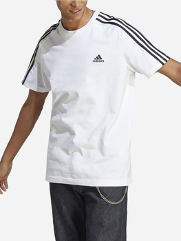 Koszulka męska bawełniana Adidas M 3S SJ T IC9336 S Biała (4065432961370)