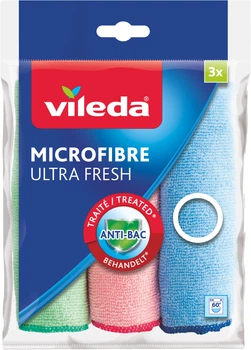 Серветки з мікрофібри Vileda Ultra Fresh Антибактеріальні 3 шт (4023103229273)