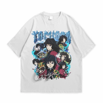 Футболка з принтом Аніме Demon Slayer Tomioka Giyu 3XL Білий Ф Ан020-Б 3XL