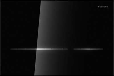 Панель смыва GEBERIT Sigma 80 черная/стекло 116.090.SM.6 Square