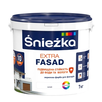 Краска фасадная акриловая Sniezka Extra Fasad белая 7 кг