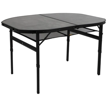 Стіл складаний Bo-Camp Northgate Oval 120x80 см, алюмінієвий каркас, до 30 кг, Black/Grey (1404187)