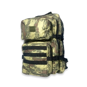 Тактичний штурмовий рюкзак T147 два відділи, два кармани, додаткове кріплення розм 50*35*30 см камуфляж