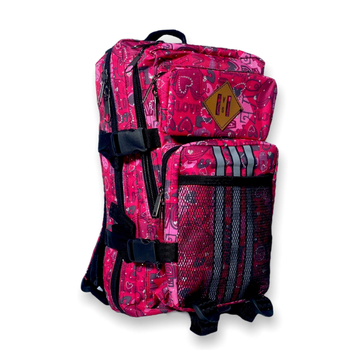 Тактичний, штурмовий рюкзак 16073 два відділи, 2 фронтальні кишені 25л, розмір 43*23*17 см рожевий