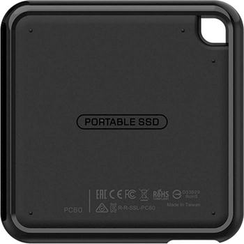 SSD dysk Silicon Power PC60 1TB USB-C Black (SP010TBPSDPC60CK)