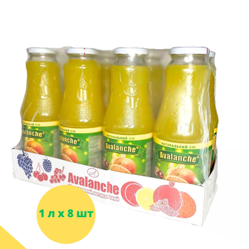 Сік апельсиновий (упаковка 8 шт) натуральний відновлений Avalanche 1 л (J-A-Orange-1L-pack8)