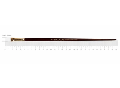 Кисть синтетика плоская Kolos Snow 1098F, №8, длинная ручка