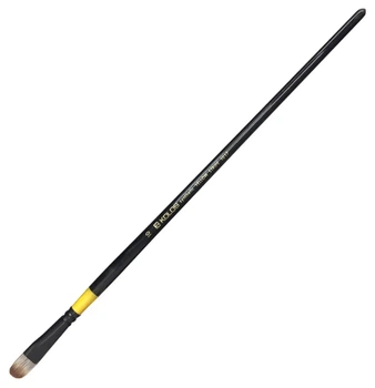 Кисть синтетика овальная Kolos Yellow stripe 1017, №10, длинная ручка