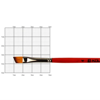 Кисть синтетика угловая Kolos Carrot 1097A, №4, короткая ручка